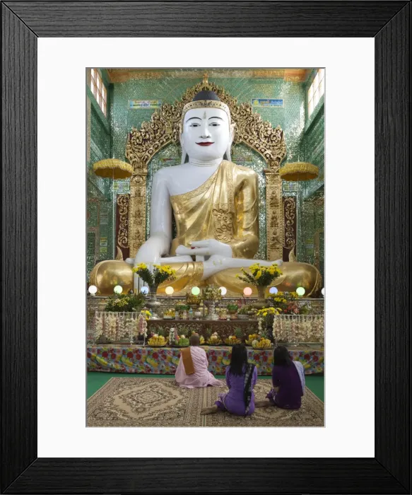 Framed Print : Seated Buddha statue, Soon U Ponya Shin Paya, Sagaing Hill, Sagaing, near Mandalay, Myanmar (Burma), Asia Framed Print : Seated Buddha statue, Soon U Ponya Shin Paya, Sagaing Hill, Sagaing, near Mandalay, Myanmar (Burma), Asia