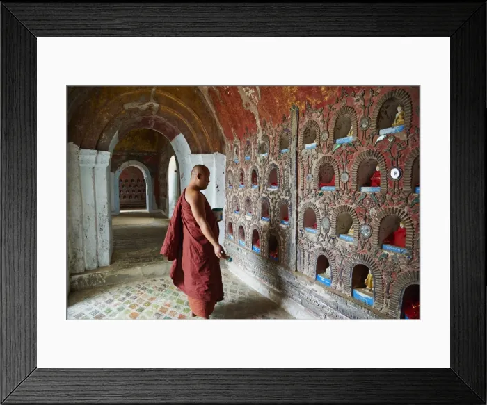 Framed Print : Buddhist monk, Shweyanpyay monastery, Inle Lake, Shan State, Myanmar (Burma), Asia Framed Print : Buddhist monk, Shweyanpyay monastery, Inle Lake, Shan State, Myanmar (Burma), Asia