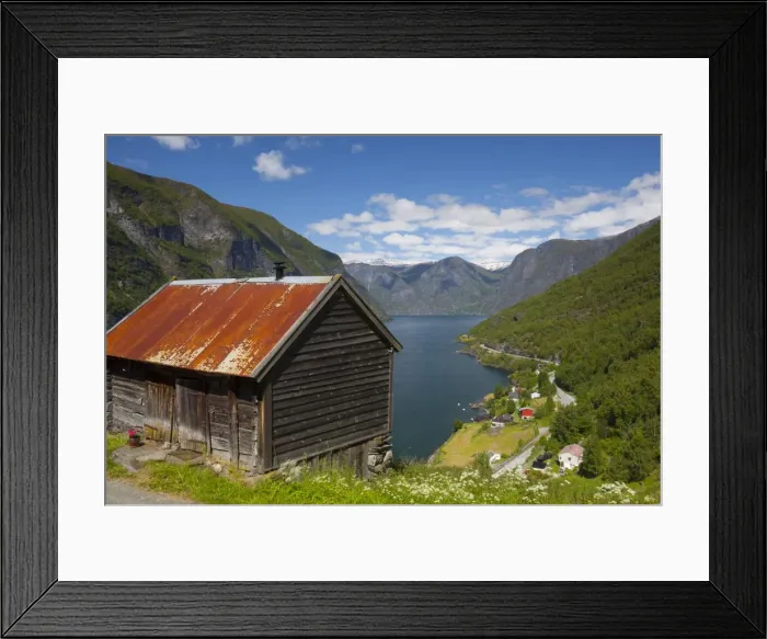 Framed Print : Elevated view over Aurlands Fjord, Sogn og Fjordane, Norway, Scandinavia, Europe Framed Print : Elevated view over Aurlands Fjord, Sogn og Fjordane, Norway, Scandinavia, Europe