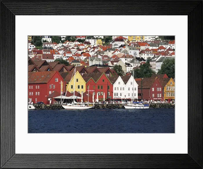 Framed Print : Bergen, Bryggen, Norway Framed Print : Bergen, Bryggen, Norway