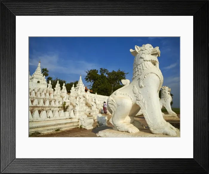 Framed Print : Lion statue, Paya Settawya temple, Mingun, Sagaing, Myanmar (Burma), Asia Framed Print : Lion statue, Paya Settawya temple, Mingun, Sagaing, Myanmar (Burma), Asia