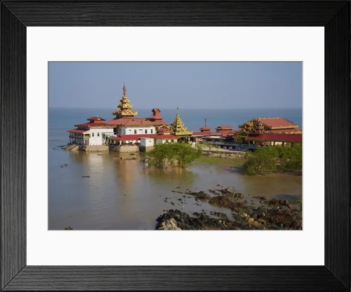 Framed Print : Paya Yele, monastery, floating temple, Kyaikkami, Mawlamyine (Moulmein) area, Mon State, Myanmar (Burma), Asia Framed Print : Paya Yele, monastery, floating temple, Kyaikkami, Mawlamyine (Moulmein) area, Mon State, Myanmar (Burma), Asia