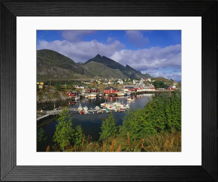 Framed Print : Sorvagen Village, Lofoten Islands, Norway Framed Print : Sorvagen Village, Lofoten Islands, Norway