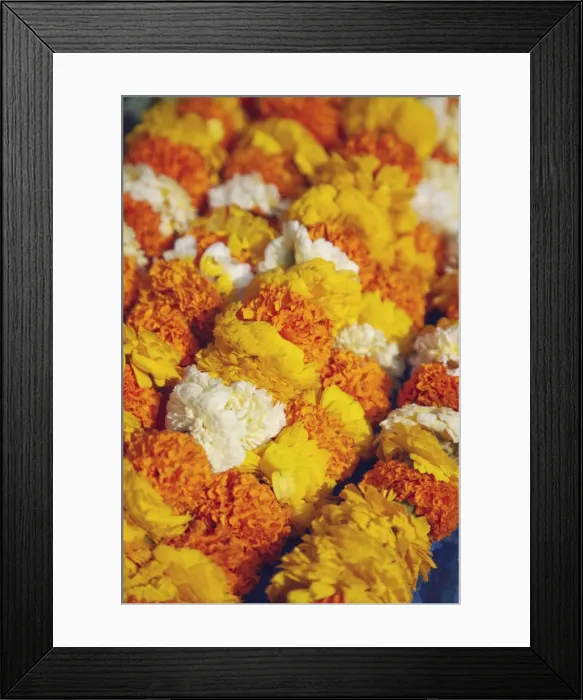 Framed Print : Flower offerings at temple, Kathmandu, Nepal, Asia Framed Print : Flower offerings at temple, Kathmandu, Nepal, Asia
