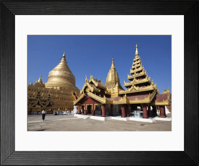 Framed Print : Shwezigon Pagoda, Bagan, Central Myanmar, Myanmar (Burma), Asia Framed Print : Shwezigon Pagoda, Bagan, Central Myanmar, Myanmar (Burma), Asia