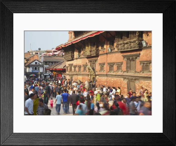 Framed Print : Crowds outside Patan Museum, Durbar Square, Patan, UNESCO World Heritage Site, Kathmandu, Nepal, Asia Framed Print : Crowds outside Patan Museum, Durbar Square, Patan, UNESCO World Heritage Site, Kathmandu, Nepal, Asia
