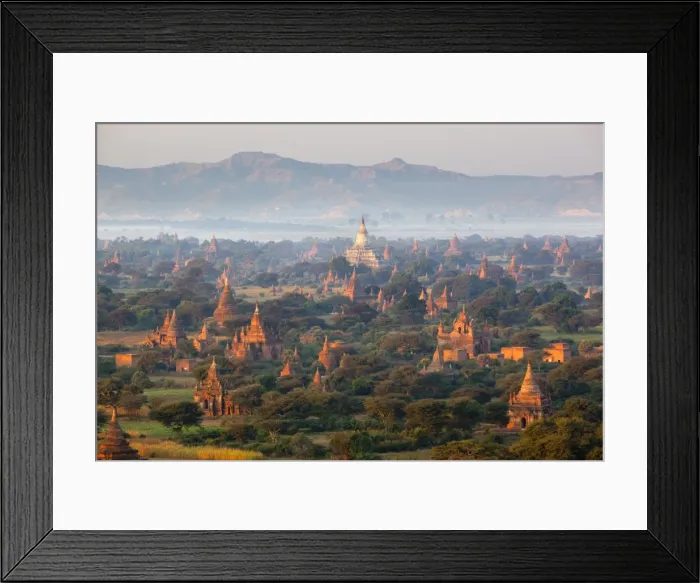 Framed Print : Dawn over ancient temples from hot air balloon, Bagan (Pagan), Central Myanmar, Myanmar (Burma), Asia Framed Print : Dawn over ancient temples from hot air balloon, Bagan (Pagan), Central Myanmar, Myanmar (Burma), Asia
