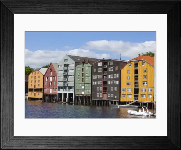 Framed Print : Old fishing warehouses, Trondheim, Sor-Trondelag, Norway, Scandinavia, Europe Framed Print : Old fishing warehouses, Trondheim, Sor-Trondelag, Norway, Scandinavia, Europe