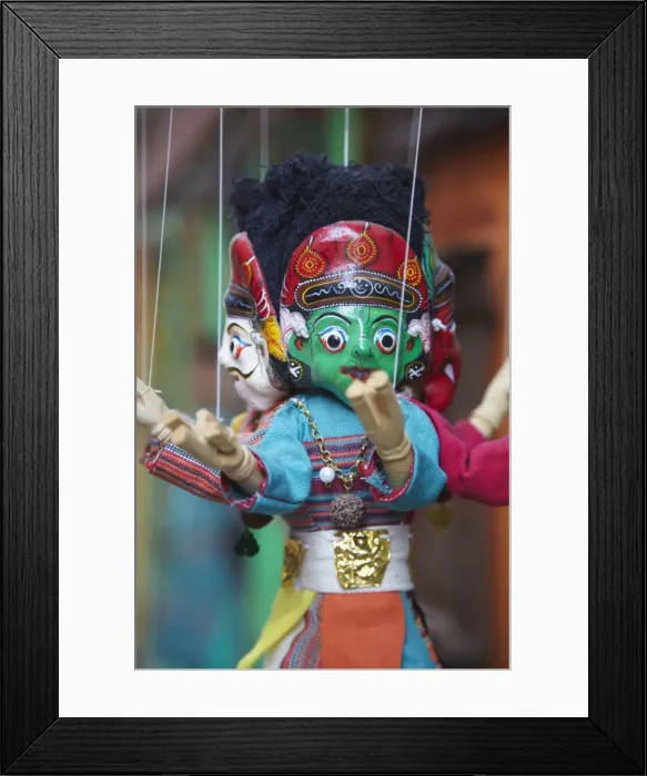 Framed Print : Traditional puppets, Patan, Kathmandu, Nepal, Asia Framed Print : Traditional puppets, Patan, Kathmandu, Nepal, Asia