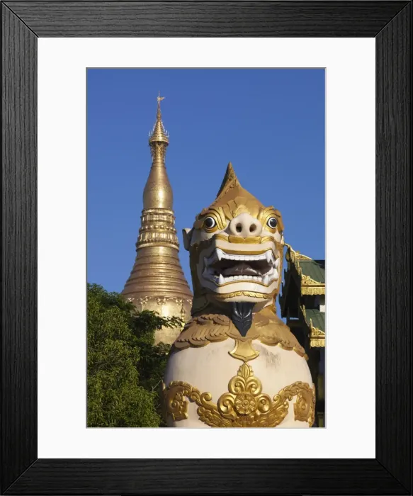 Framed Print : Chinthe statue at entrance to the Shwedagon pagoda, Yangon (Rangoon), Yangon Region, Myanmar (Burma), Asia Framed Print : Chinthe statue at entrance to the Shwedagon pagoda, Yangon (Rangoon), Yangon Region, Myanmar (Burma), Asia