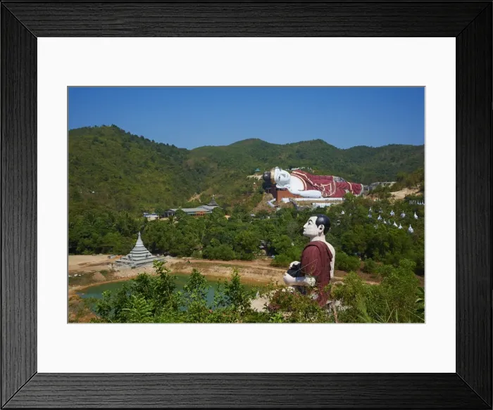 Framed Print : Sleeping Buddha, Win Sein Taw Ya, around Mawlamyine (Moulmein), Mon State, Myanmar (Burma), Asia Framed Print : Sleeping Buddha, Win Sein Taw Ya, around Mawlamyine (Moulmein), Mon State, Myanmar (Burma), Asia