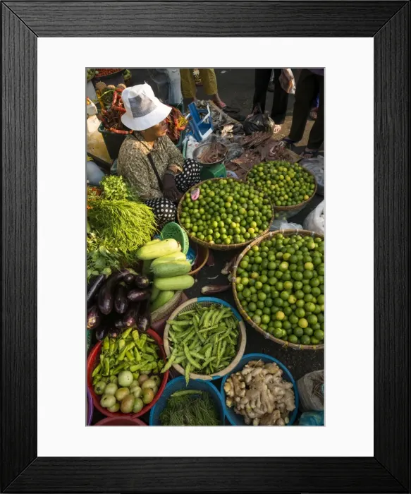 Framed Print : Fresh fruit and vegetables at Food market, Phnom Penh, Cambodia, Indochina, Southeast Asia, Asia Framed Print : Fresh fruit and vegetables at Food market, Phnom Penh, Cambodia, Indochina, Southeast Asia, Asia