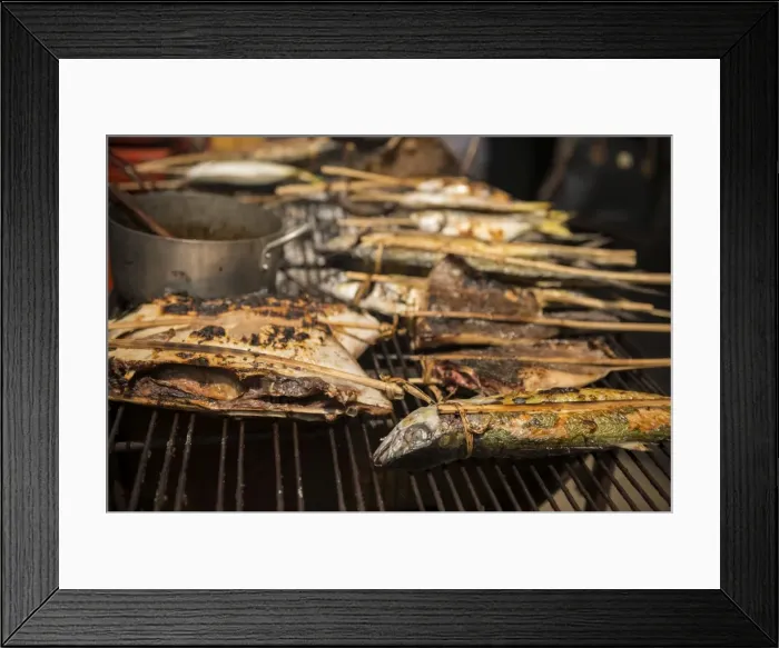 Framed Print : BBQ Stalls at Crab Market, Kep, Kep Province, Cambodia, Indochina, Southeast Asia, Asia Framed Print : BBQ Stalls at Crab Market, Kep, Kep Province, Cambodia, Indochina, Southeast Asia, Asia