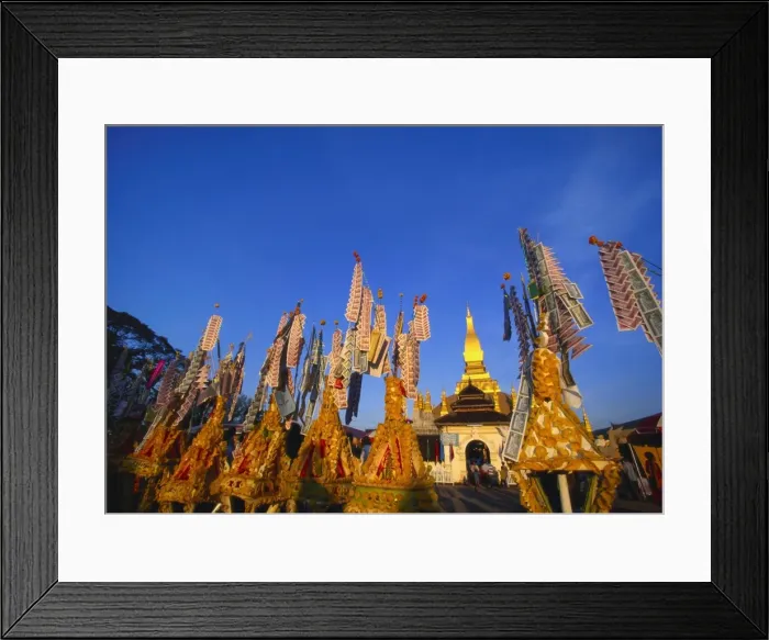 Framed Print : Celebrating Khao Pansaa at Pha That Luang Temple, Vientiane, Laos Framed Print : Celebrating Khao Pansaa at Pha That Luang Temple, Vientiane, Laos