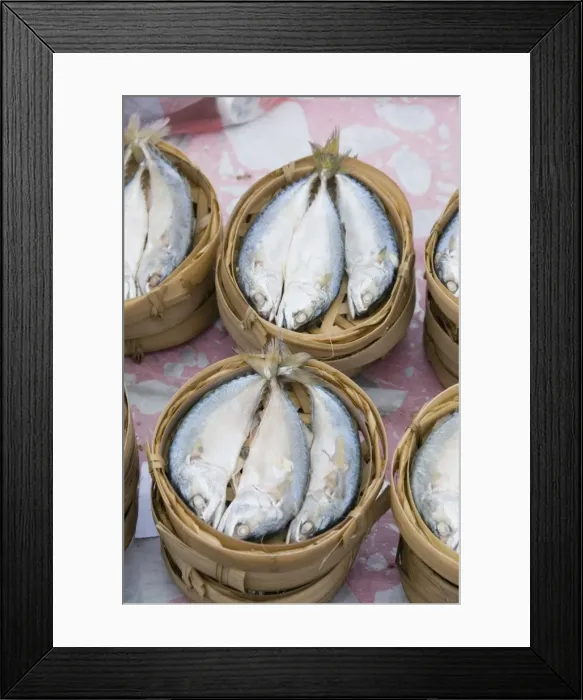 Framed Print : fish in market, Luang Prabang, Laos Framed Print : fish in market, Luang Prabang, Laos