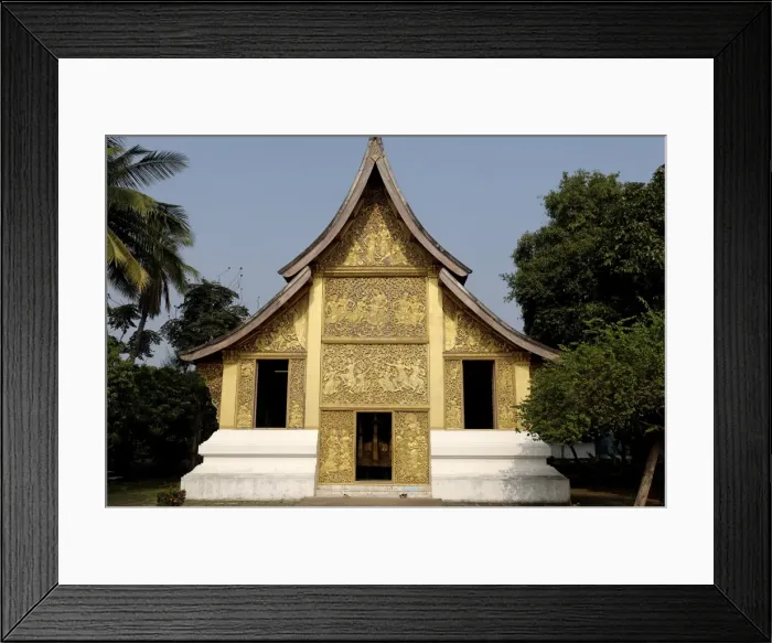 Framed Print : Chapel of funeral hearses housing royal carraige, Wat Xieng Thong, UNESCO World Heritage Site, Luang Prabang, Laos, Indochina, Southeast Asia, Asia Framed Print : Chapel of funeral hearses housing royal carraige, Wat Xieng Thong, UNESCO World Heritage Site, Luang Prabang, Laos, Indochina, Southeast Asia, Asia