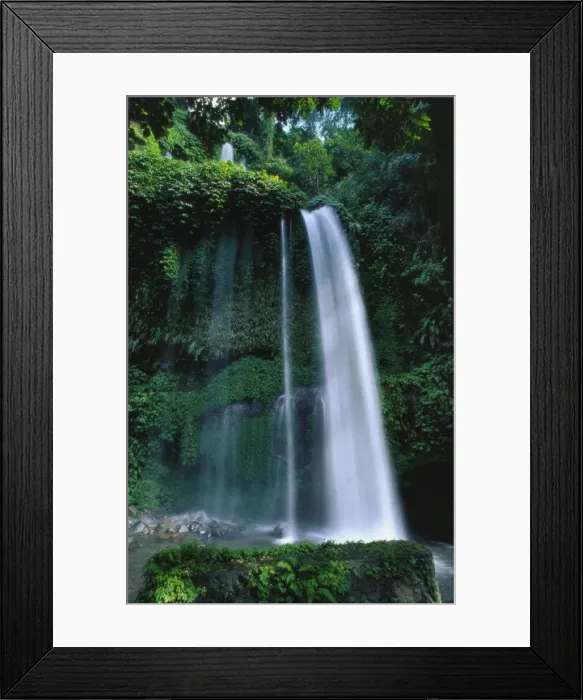 Framed Print : Waterfall in Lombok, Indonesia Framed Print : Waterfall in Lombok, Indonesia