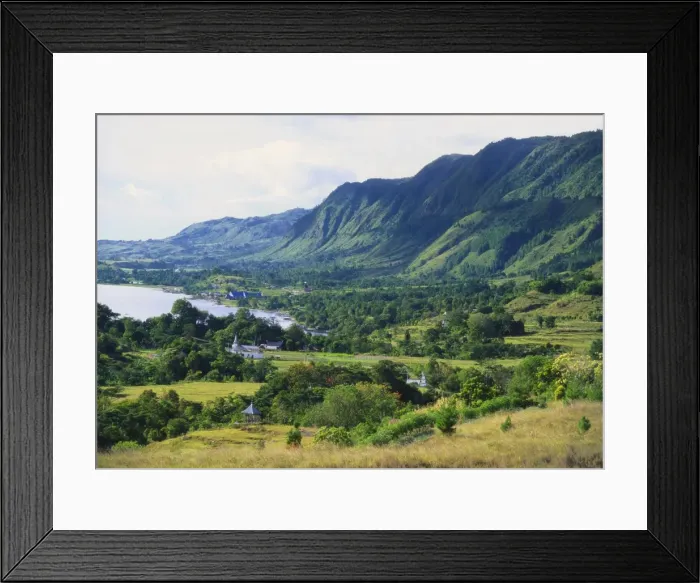 Framed Print : Shore of Lake Toba, Samosir Island, Sumatra, Indonesia Framed Print : Shore of Lake Toba, Samosir Island, Sumatra, Indonesia