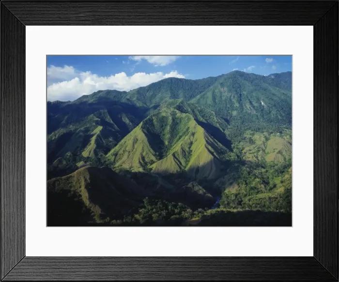 Framed Print : Barisan Mountain Range, Toraja, Sulawesi, Indonesia