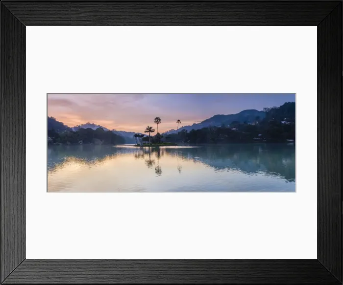 Framed Print : Kandy Lake and the island at sunrise, Kandy, Central Province, Sri Lanka, Asia Framed Print : Kandy Lake and the island at sunrise, Kandy, Central Province, Sri Lanka, Asia