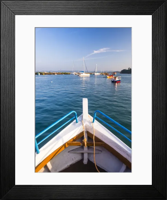 Framed Print : Whale watching boat heading out on a whale watching trip from Mirissa Harbour, South Coast, Sri Lanka, Asia Framed Print : Whale watching boat heading out on a whale watching trip from Mirissa Harbour, South Coast, Sri Lanka, Asia