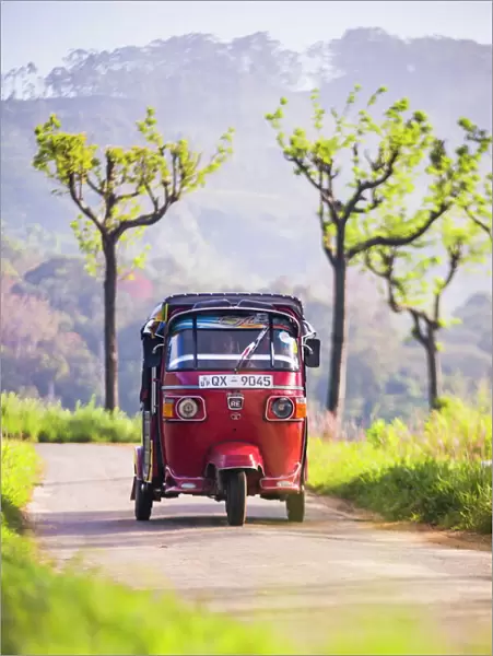 Tuktuk in the Sri Lanka Hill Country, Haputale, Nuwara Eliya District, Sri Lanka, Asia