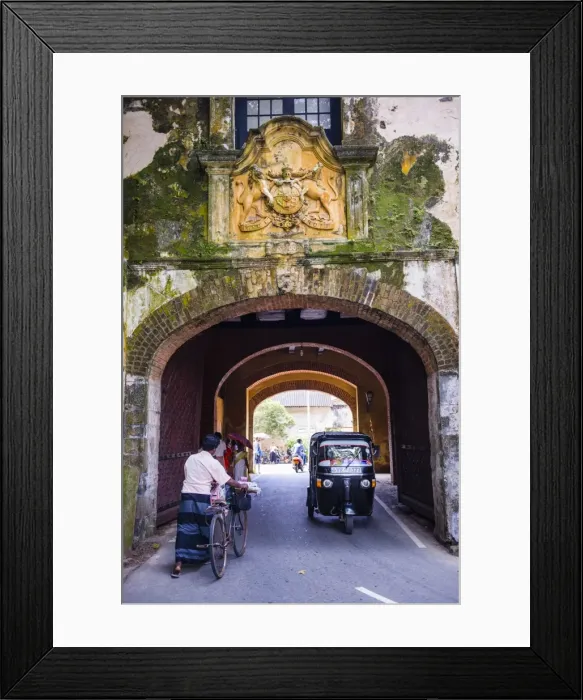 Framed Print : Entrance gate to the Old Town of Galle, UNESCO World Heritage Site on the South Coast of Sri Lanka, Asia Framed Print : Entrance gate to the Old Town of Galle, UNESCO World Heritage Site on the South Coast of Sri Lanka, Asia