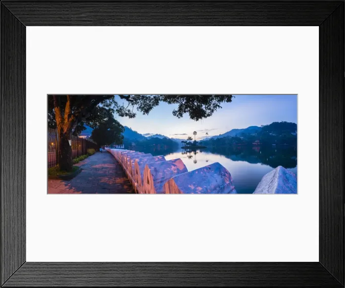 Framed Print : Kandy Lake and the Clouds Wall (Walakulu Wall) at sunrise, Kandy, Central Province, Sri Lanka, Asia Framed Print : Kandy Lake and the Clouds Wall (Walakulu Wall) at sunrise, Kandy, Central Province, Sri Lanka, Asia