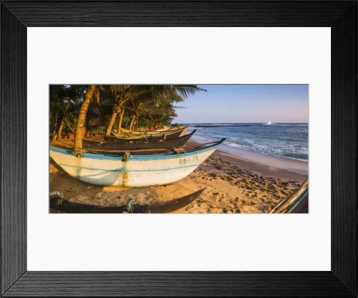 Framed Print : Traditional Sri Lanka fishing boat, Mirissa Beach, South Coast, Southern Province, Sri Lanka, Asia Framed Print : Traditional Sri Lanka fishing boat, Mirissa Beach, South Coast, Southern Province, Sri Lanka, Asia