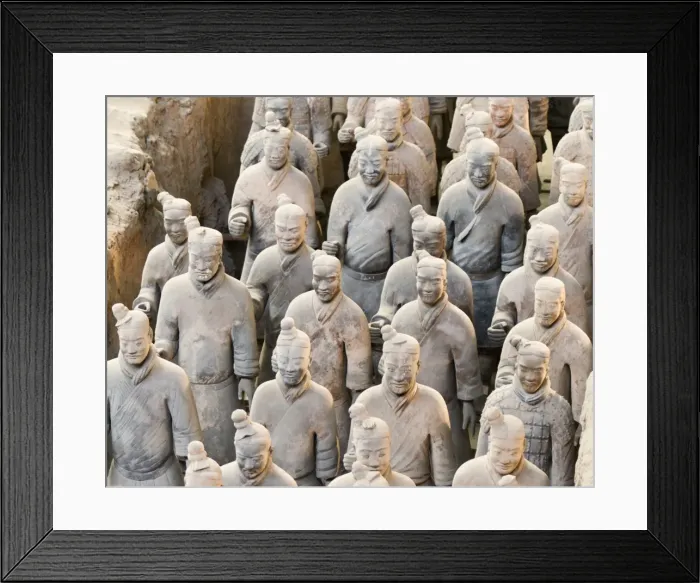 Framed Print : Terracotta warrior figures in the Tomb of Emperor Qinshihuang, Xi an, Shaanxi Province, China Framed Print : Terracotta warrior figures in the Tomb of Emperor Qinshihuang, Xi an, Shaanxi Province, China