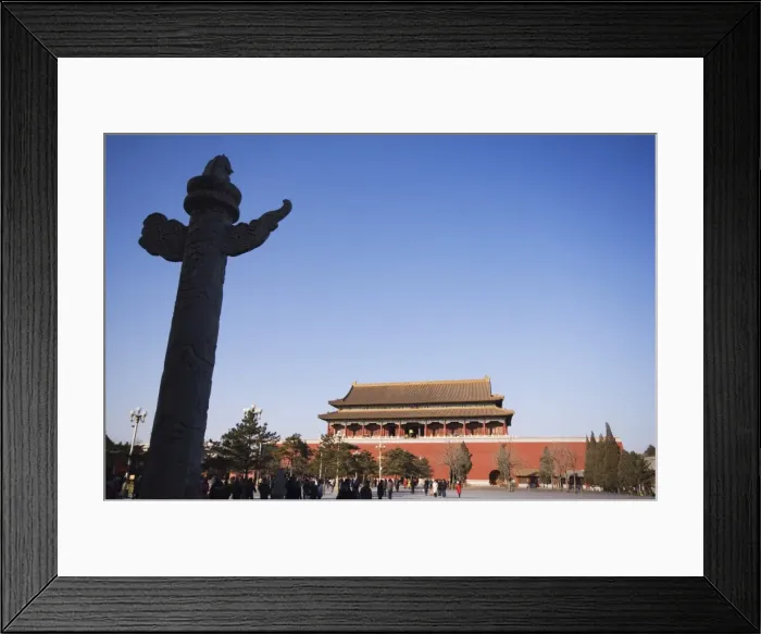 Framed Print : a Huabiao statue infront of the Forbidden City Beijing China Framed Print : a Huabiao statue infront of the Forbidden City Beijing China