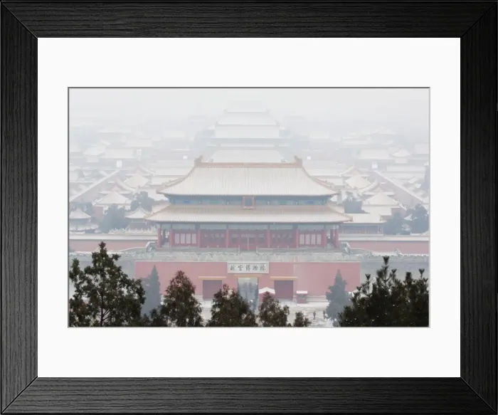Framed Print : snow covered Forbidden City Palace Museum Unesco World Heritage Site Beijing China Framed Print : snow covered Forbidden City Palace Museum Unesco World Heritage Site Beijing China