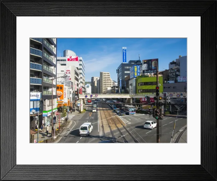 Framed Print : Downtown Nagasaki, Kyushu, Japan, Asia Framed Print : Downtown Nagasaki, Kyushu, Japan, Asia