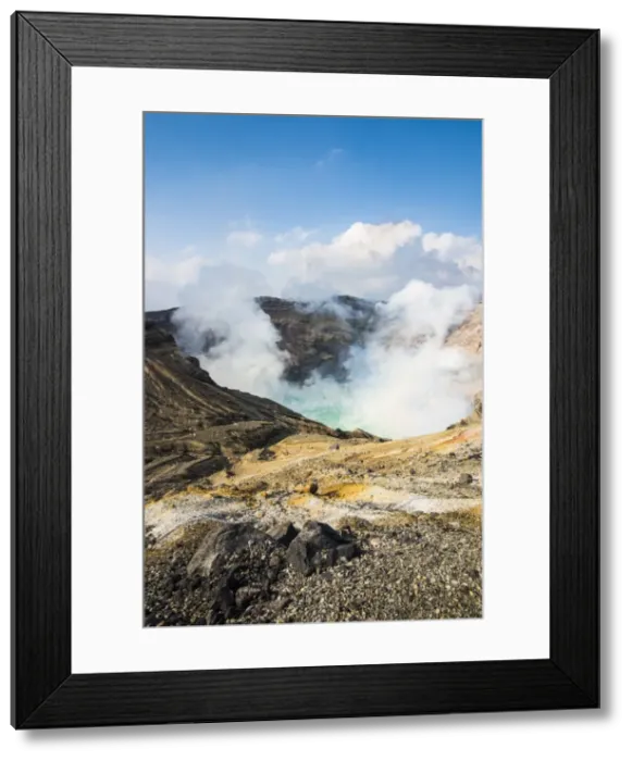 Framed Print : Mount Naka active crater lake, Mount Aso, Kyushu, Japan, Asia Framed Print : Mount Naka active crater lake, Mount Aso, Kyushu, Japan, Asia