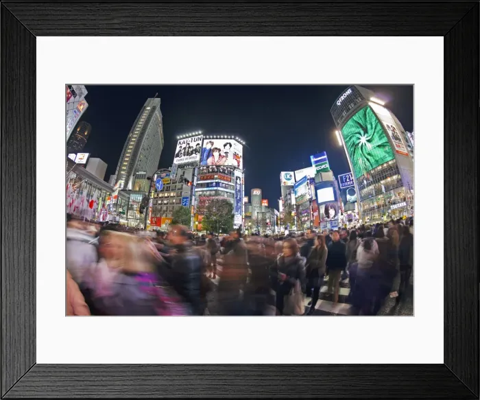 Framed Print : Shibuya Crossing, crowds of people crossing the intersection in the centre of Shibuya, Tokyo, Honshu, Japan, Asia Framed Print : Shibuya Crossing, crowds of people crossing the intersection in the centre of Shibuya, Tokyo, Honshu, Japan, Asia