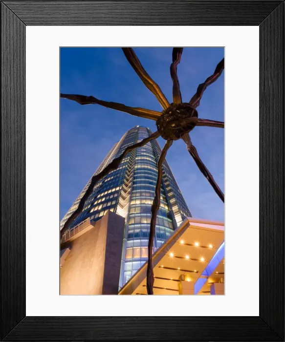 Framed Print : Low angle view at dusk of Mori Tower and Maman Spider sculpture, Roppongi Hills, Minato Wad, Tokyo, Honshu, Japan, Asia Framed Print : Low angle view at dusk of Mori Tower and Maman Spider sculpture, Roppongi Hills, Minato Wad, Tokyo, Honshu, Japan, Asia