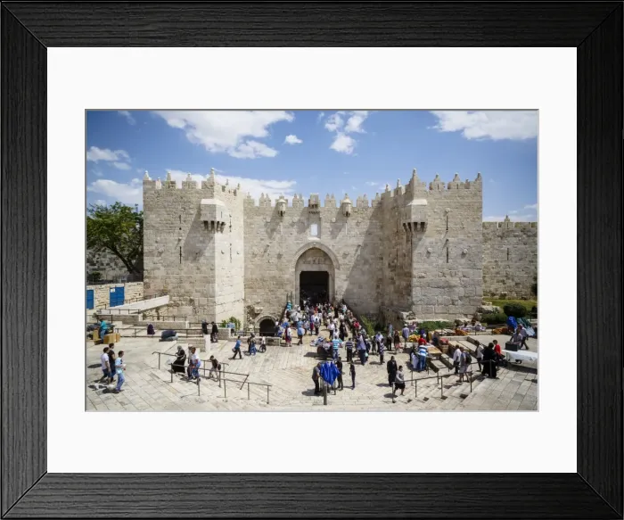 Framed Print : Damascus Gate in the Old City, UNESCO World Heritage Site, Jerusalem, Israel, Middle East Framed Print : Damascus Gate in the Old City, UNESCO World Heritage Site, Jerusalem, Israel, Middle East