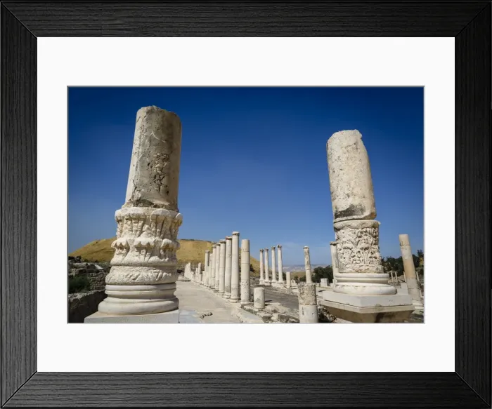 Framed Print : Ruins of the Roman-Byzantine city of Scythopolis, Tel Beit Shean National Park, Beit Shean, Israel, Middle East Framed Print : Ruins of the Roman-Byzantine city of Scythopolis, Tel Beit Shean National Park, Beit Shean, Israel, Middle East