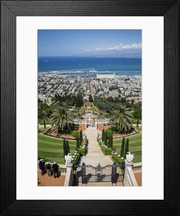 Framed Print : View over the Bahai Gardens, Haifa, Israel, Middle East Framed Print : View over the Bahai Gardens, Haifa, Israel, Middle East