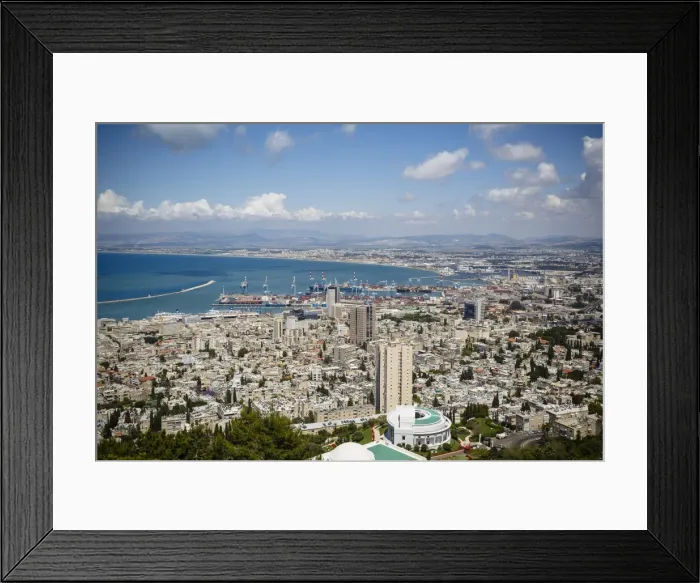 Framed Print : View over the city and port, Haifa, Israel, Middle East Framed Print : View over the city and port, Haifa, Israel, Middle East