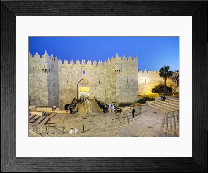 Framed Print : Damascus Gate, Old City, UNESCO World Heritage Site, Jerusalem, Israel, Middle East