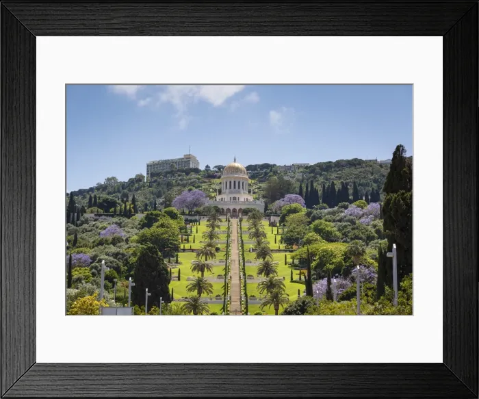 Framed Print : View over the Bahai Gardens, Haifa, Israel, Middle East Framed Print : View over the Bahai Gardens, Haifa, Israel, Middle East