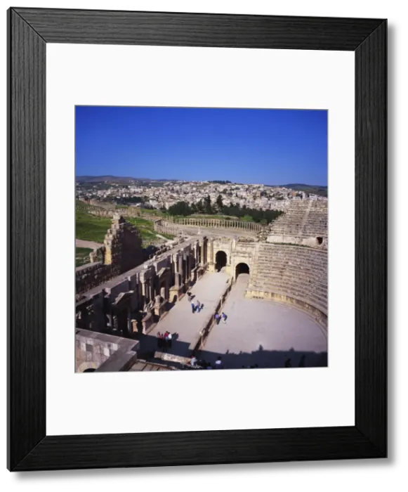 Framed Print : Ancient Roman Oval Forum, Jerash, Decapolis, Jordan Framed Print : Ancient Roman Oval Forum, Jerash, Decapolis, Jordan