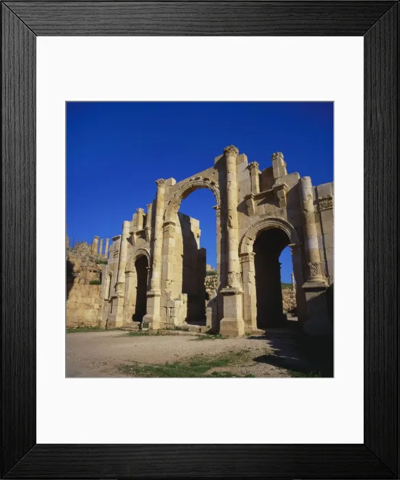 Framed Print : Jerash South Gate in Jordan, Dating From c. 130 AD Framed Print : Jerash South Gate in Jordan, Dating From c. 130 AD