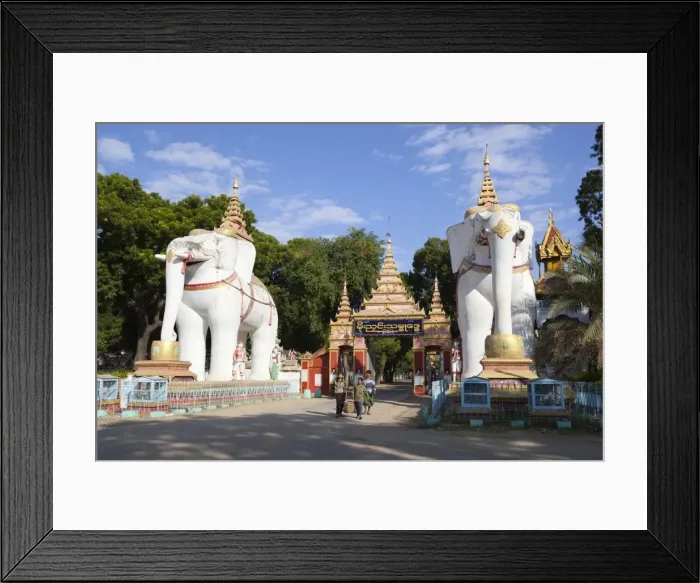 Framed Print : Elephant statues at entrance to the Thanboddhay Paya (pagoda), near Monywa, Monywa Region, Myanmar (Burma), Asia Framed Print : Elephant statues at entrance to the Thanboddhay Paya (pagoda), near Monywa, Monywa Region, Myanmar (Burma), Asia