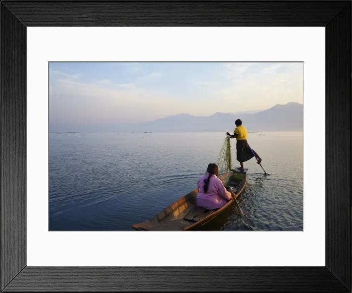 Framed Print : Fisherman on Inle Lake, Shan State, Myanmar (Burma), Asia Framed Print : Fisherman on Inle Lake, Shan State, Myanmar (Burma), Asia
