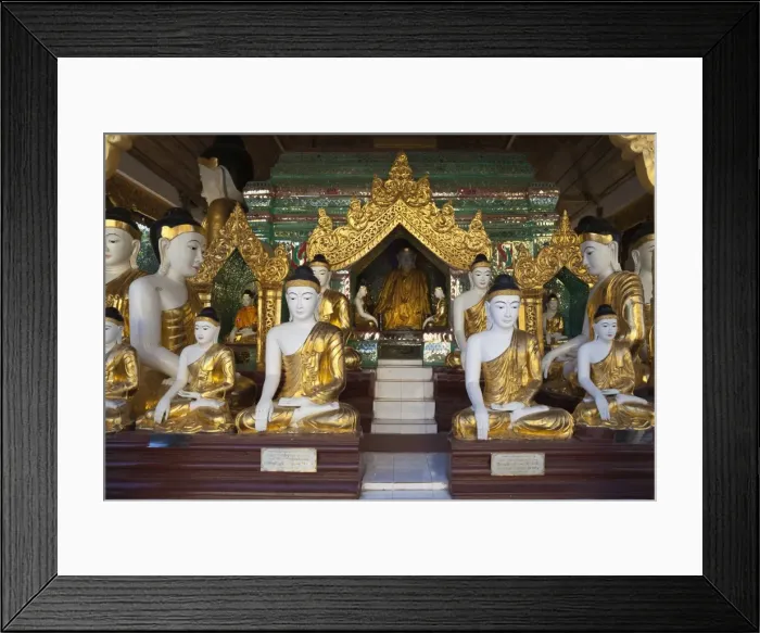 Framed Print : Buddha statues inside the Shwedagon pagoda, Yangon (Rangoon), Yangon Region, Myanmar (Burma), Asia Framed Print : Buddha statues inside the Shwedagon pagoda, Yangon (Rangoon), Yangon Region, Myanmar (Burma), Asia