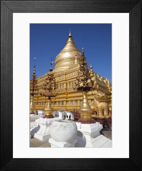 Framed Print : Shwezigon Pagoda, Bagan, Central Myanmar, Myanmar (Burma), Asia Framed Print : Shwezigon Pagoda, Bagan, Central Myanmar, Myanmar (Burma), Asia