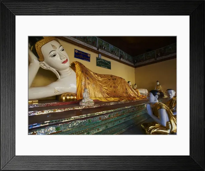 Framed Print : Reclining Buddha statue, Shwedagon Paya, Yangon (Rangoon), Myanmar (Burma), Asia Framed Print : Reclining Buddha statue, Shwedagon Paya, Yangon (Rangoon), Myanmar (Burma), Asia