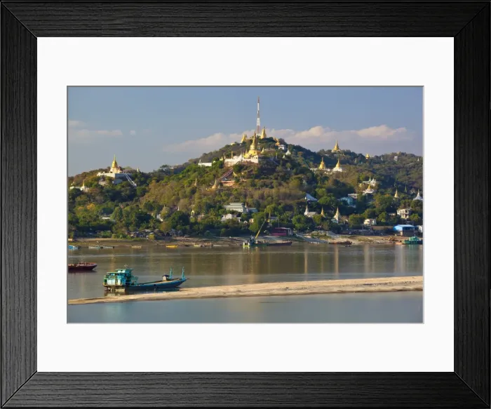 Framed Print : Stupas on Sagaing Hill and Ayeyarwady River, Sagaing, near Mandalay, Myanmar (Burma), Asia Framed Print : Stupas on Sagaing Hill and Ayeyarwady River, Sagaing, near Mandalay, Myanmar (Burma), Asia